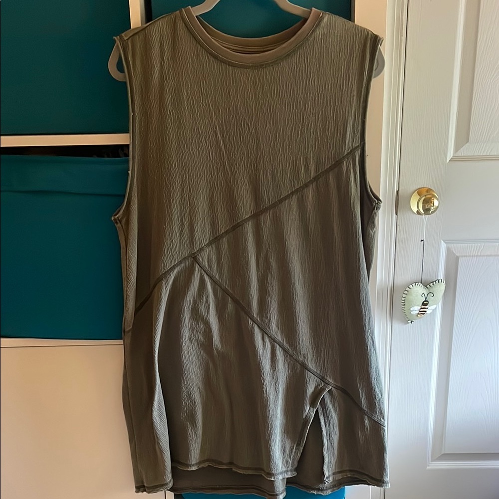 Urban Outfitters Sleeveless Olive Green Dress